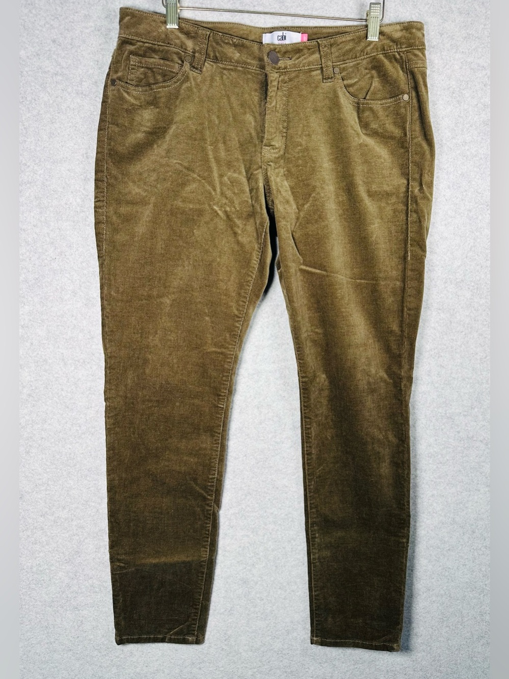 Cabi Women’s Olive Green Skinny Corduroy Pants 12